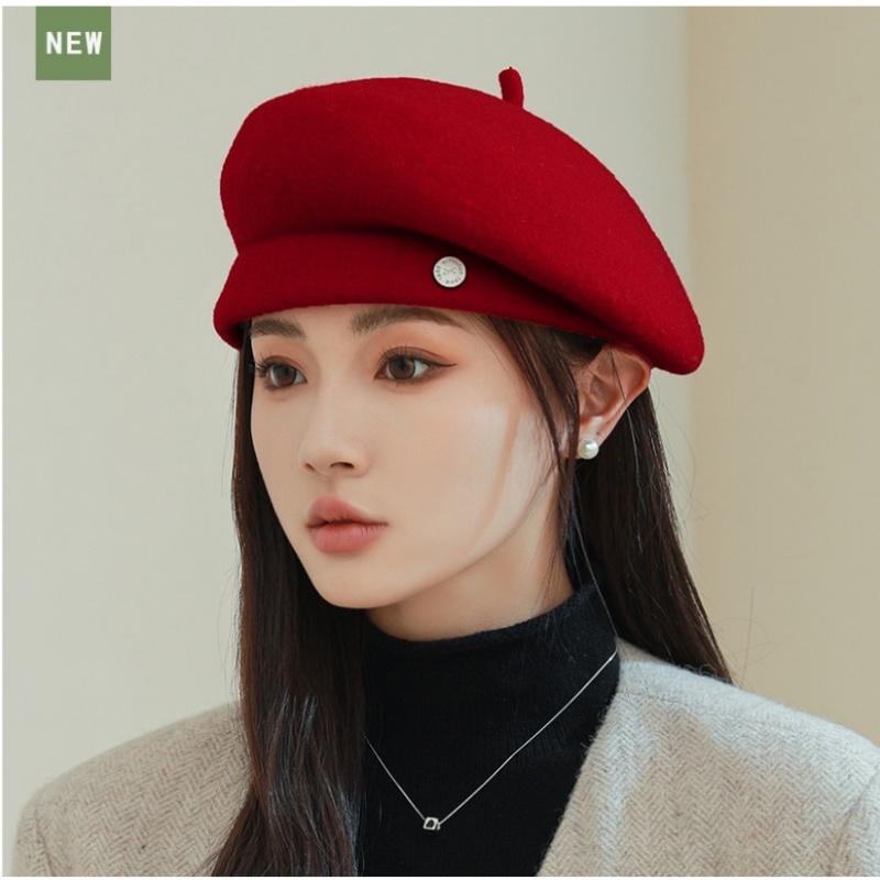 British Vintage Wool Artist's Beret Women Winter's Versatile Choice for a Flattering, Face-Slimming Silhouette Soft and Warm