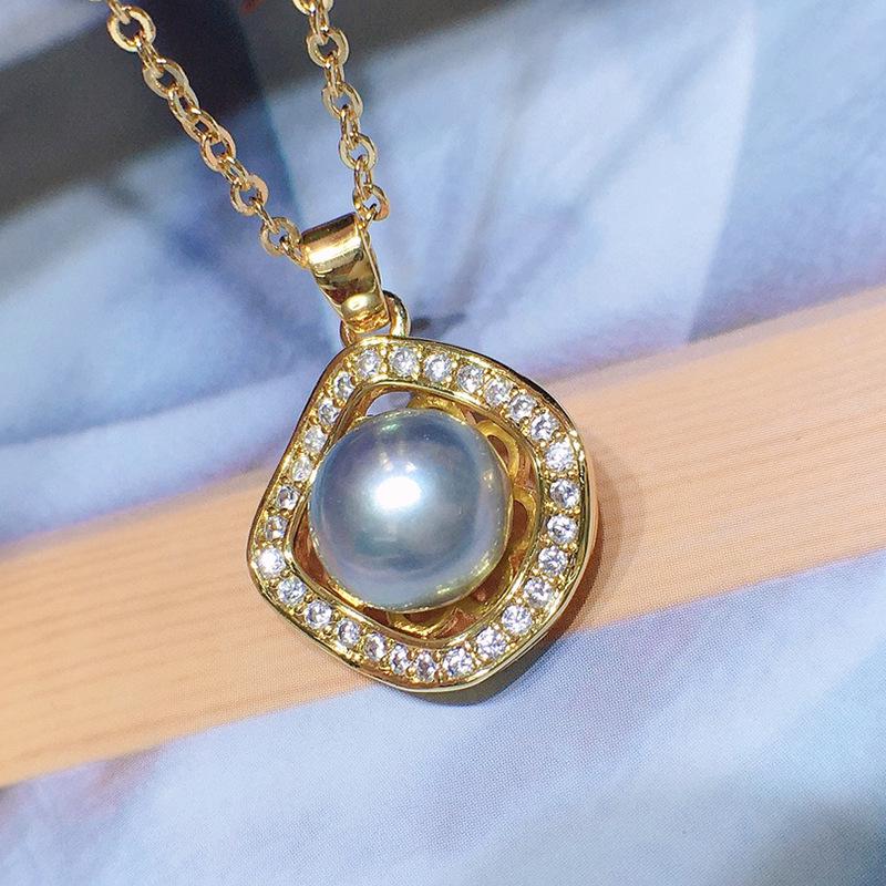 Korean Freshwater Pearl Pendant for Women - 8-9mm, High Luster, 18K Gold Plated, Elegant Jewelry