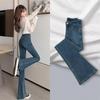 Damen Stretch High Waist Schlaghose Frühlings- und Herbstjeans