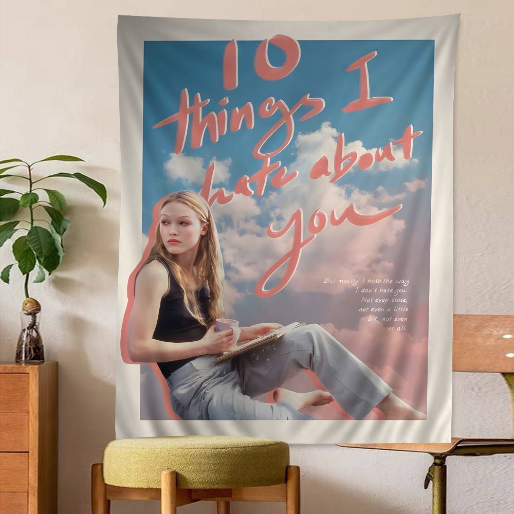 10 Cose che Odio di Te Film Appeso Arazzo Boemo Appeso Tarot Tappeti da Parete Hippie Decorazioni per Camera da Letto Casa