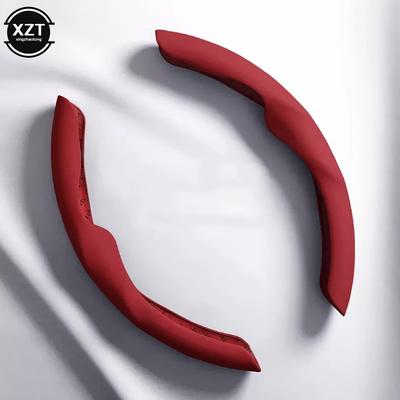 2pcs 36-38CM PU Car Steering Wheel Cover Liquid Feeling Universal Car Interior Accessories Car Styling