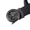 Ceinture Homme en Alliage et Cuir de Vachette à Boucle Automatique pour un Port Décontracté et Polyvalent