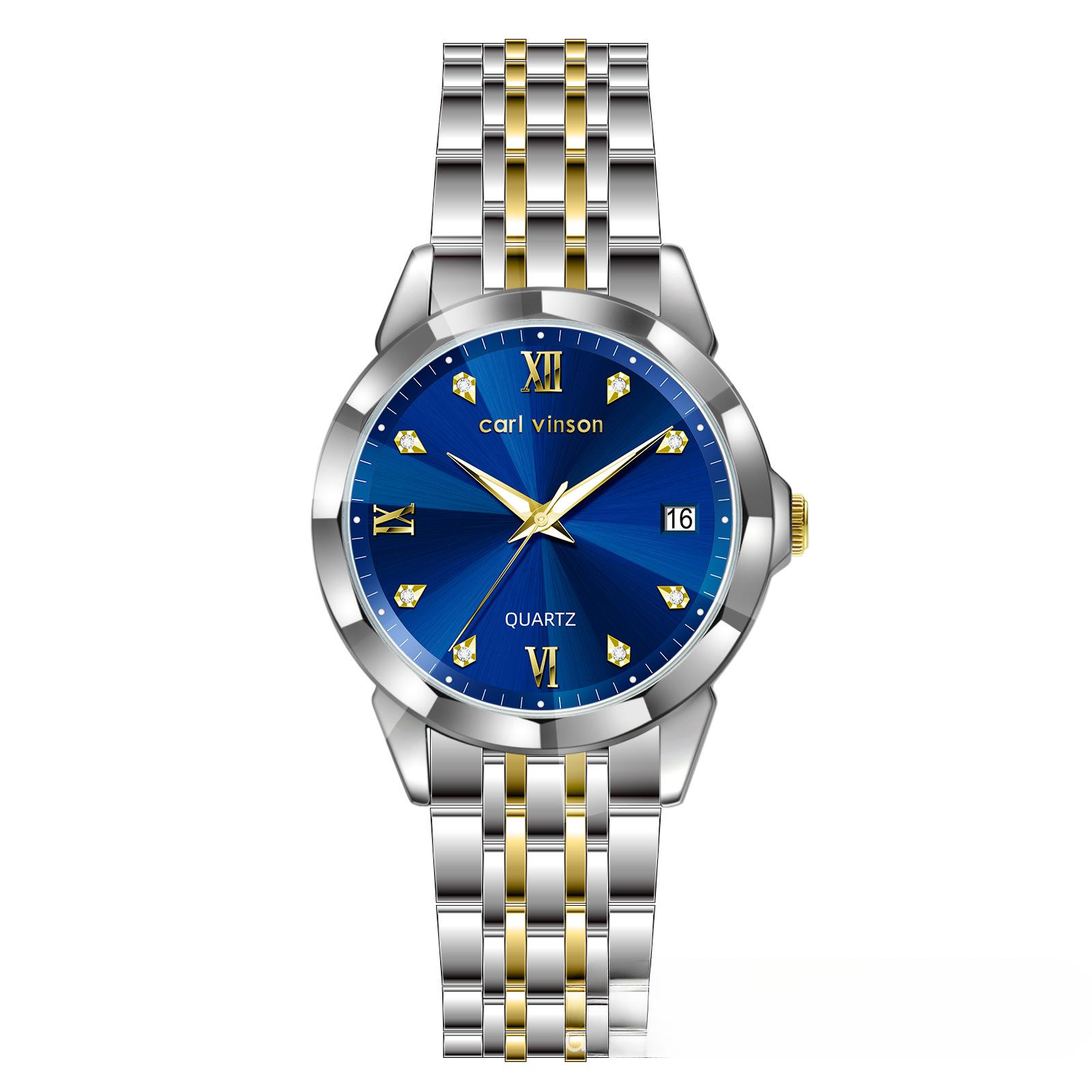 

Женские простые подарочные часы с календарем, водонепроницаемые кварцевые женские часы с бриллиантами