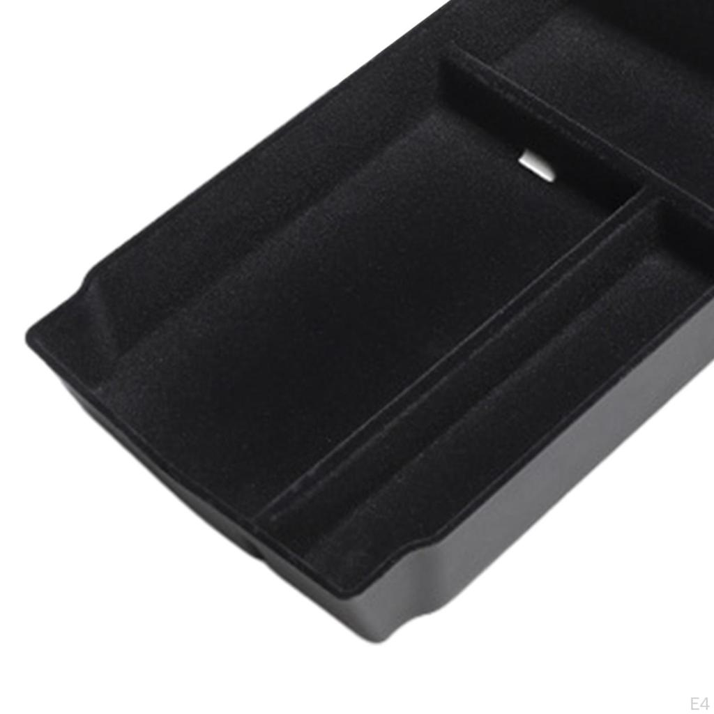 Black Center Console Organizer Container Replaces Interior Accessories Waterproof Armrest Storage