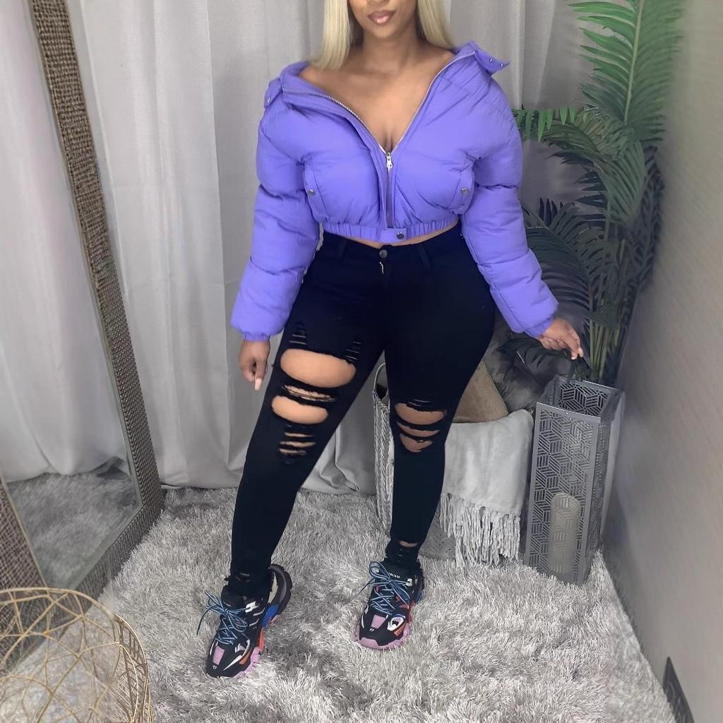 European and American Women's Clothing, Fashionable Autumnal and Winter Latest Cotton-padded Jackets, Hooded Bread Clothes