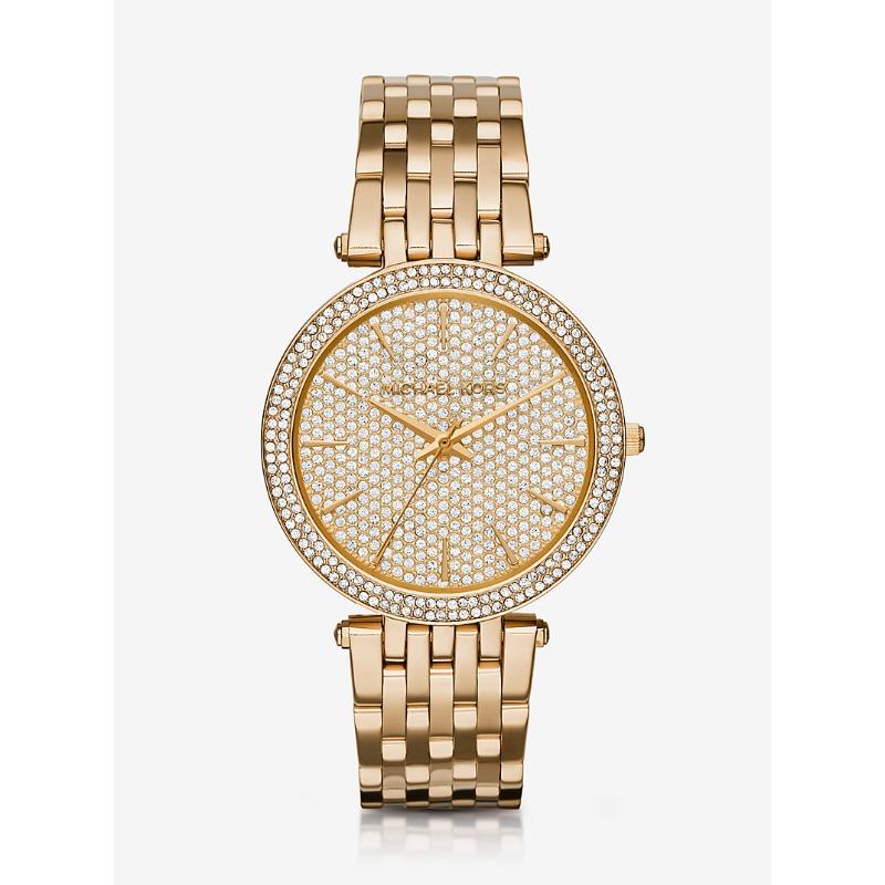 Часы Michael Kors Darci с паве, золотистый тон, MK3438 золотой