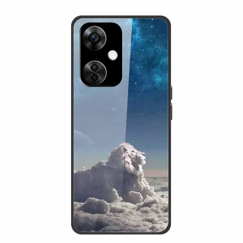 Personalisierte bunte Landschafts-Handyhülle mit gehärtetem Glas für OnePlus NORD CE 3 5G