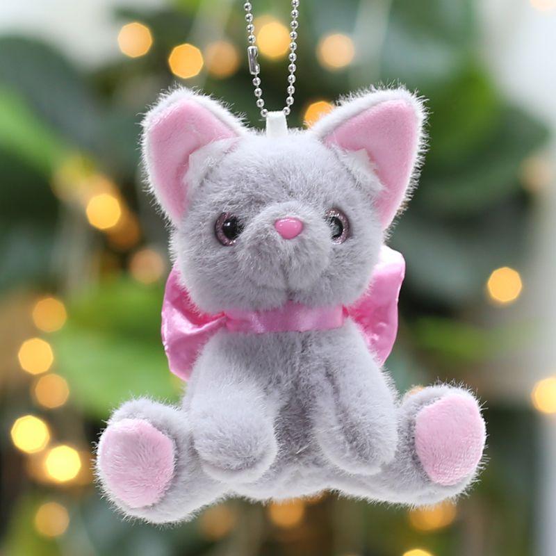 Cute Cute Bow Cat Doll Small Pendant Couple Doll Bag Hanging Decoration Keychain Plush Toy