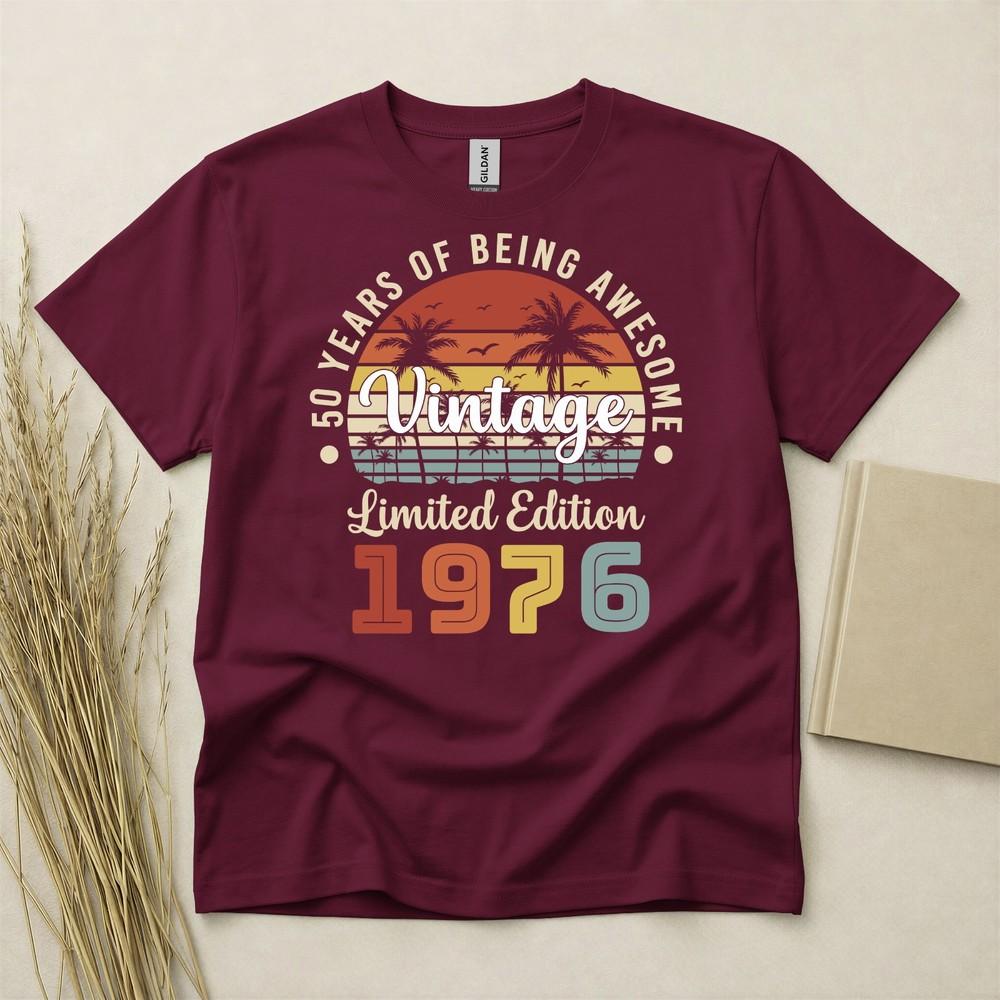 50. Geburtstag T-Shirt Geboren 1976 50 Jahre Alt Geschenke Vintage T-Shirt 1976 Fünfzig