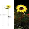 Solar Sunflower Lawn Light Outdoor Garden Decorative LED Lights Landscape Porch Summer Decoration Light Sensor Auto Brightness