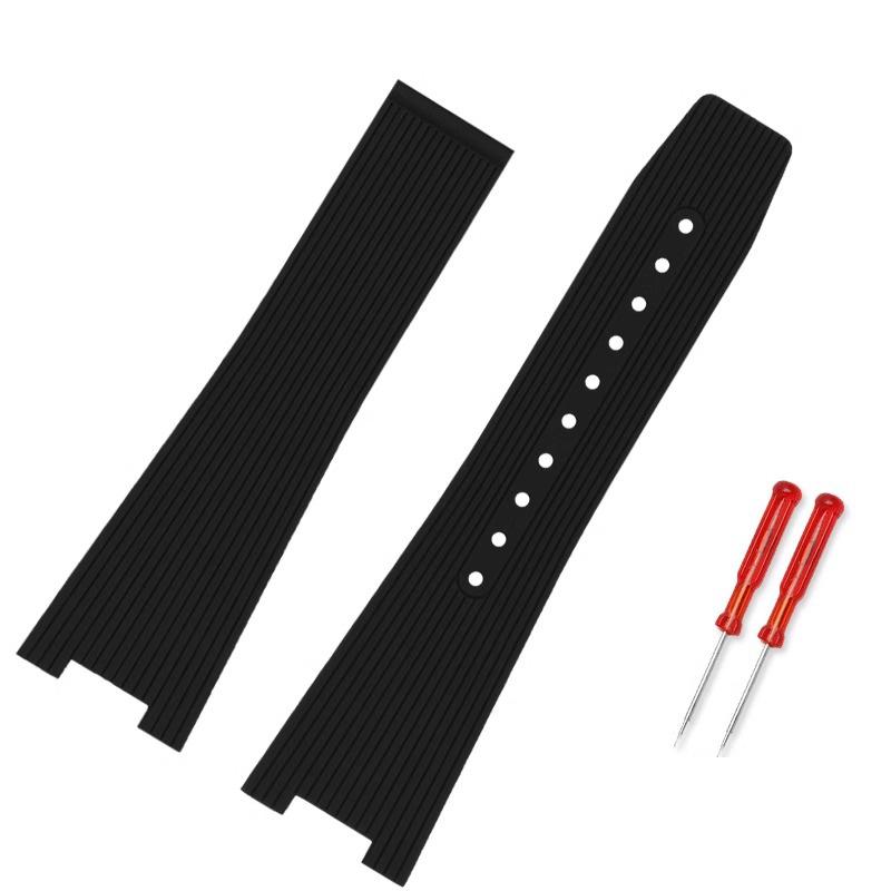 Classic High Qualiy Rubber Watchband For Bell & Ross INSTRUMENTS Watch Band BRX5R BR05 Sports Bracelet BR Notched 12mm Silicone Strap