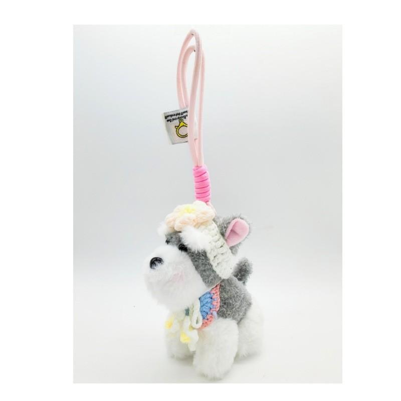 Snow Terrier Soft Plush Bag Hook Animal Charm Trendy Girls Accessory Gift