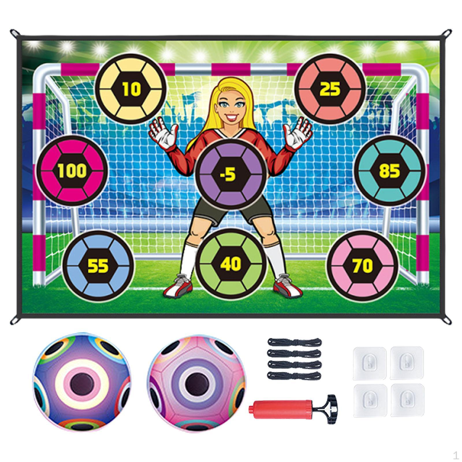 

Soccer Ball Game Mat Set Accessory for Kids Boys Girls Foldable Gifts Sturdy Party Park Style D