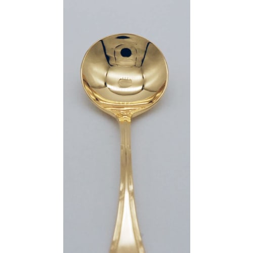 Eve-mode TRIO 18-8 Largo Bouillon Spoon, Gold-Plated Finish, Made in Japan