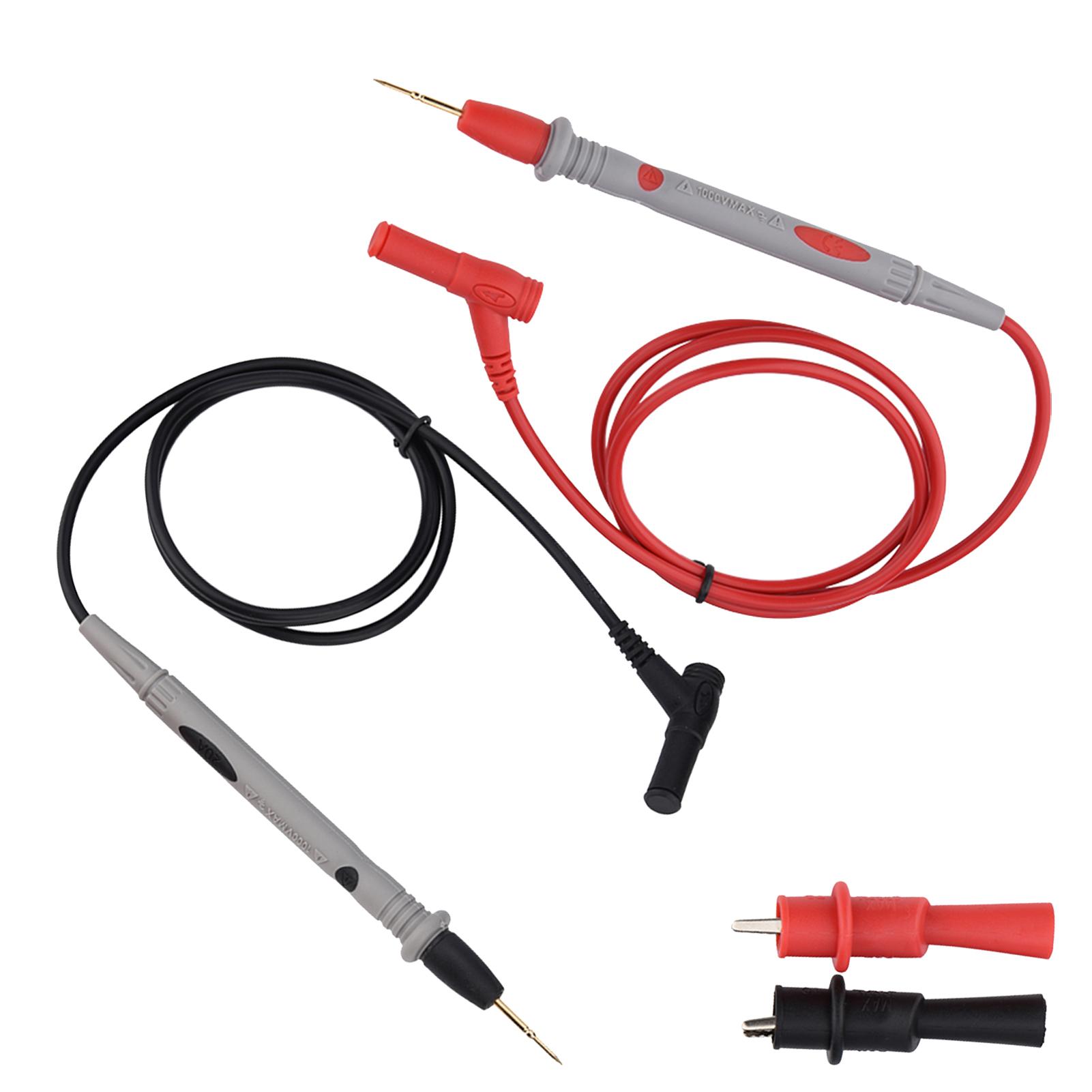 

Ultra Sharp Multimeter Probe Precise 1000V 20A Gold Plated Probe s with Alligator Pliers чорний
