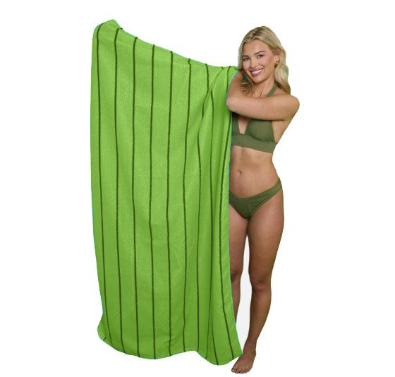 Absorbent Striped Beach Towel Microfiber Large Size Soft Absorbent Bath Towel
