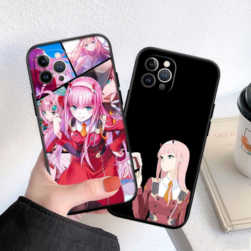 PP64 Zero Two Soft Shell Phone Case for Samsung Galaxy S20 S21 S22 Ultra FE + Plus A21S A22 A24 A25 A26 A30 A30S A31