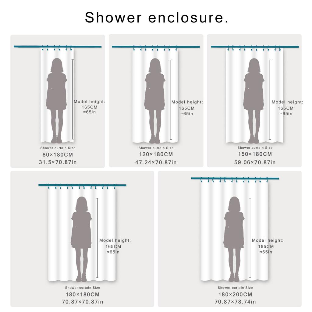 1Pc Crushed Stone Pattern Pebble Shower Curtain 3D Effect Semi-Transparent Waterproof Bathroom Decor
