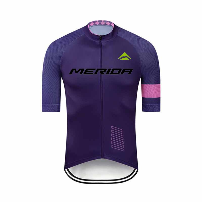 Men Summer Merida Short Sleeve Cycling Jersey Set MTB Maillot Ropa Ciclismo Bicycle Wear Breathable Cycling Clothing