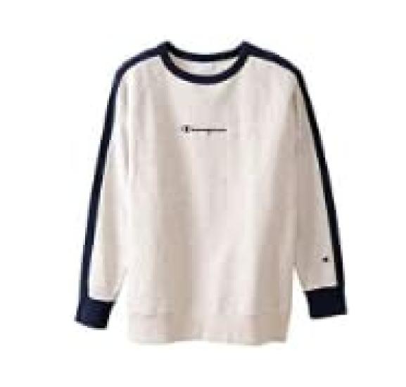 

Мужской свитшот Champion Oatmeal XL флисовый с круглым вырезом реглан с логотипом Script, 100% хлопок, рукава, вышивка в тон, C3-N016