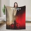 TRON Ares Dillinger Systems Flannel Blanket Runner Identity Disc Fashion Throw Blankets for Home 150*125cm Lightweight