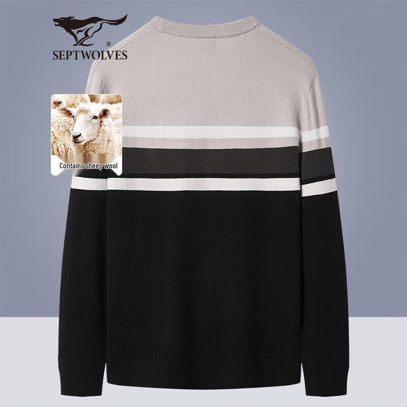

Septwolves Men s Striped Knit Pullover Sweater XL (175)