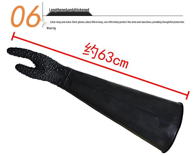 Rutschfeste Verlängerte Gummi-Sandstrahlhandschuhe - Verdickte Schutzausrüstung