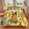 Garfield Adventures Bedding 3 Piece Set HD Print Duvet Cover Pillowcases for Teens Adult Bedroom Decoration Christmas Gift