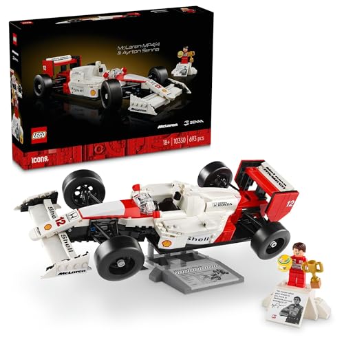 

LEGO Icon McLaren MP4/4 & Ayrton Senna Toy, Birthday Gift, Building Blocks, Mother s Day, Father s Day, Men, Women, Vehicle, Diecast Car, 10330
