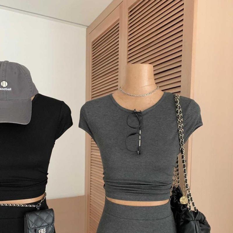 

Шикарный комплект из двух предметов: Кроп-топ и юбка макси для весны/лета XL