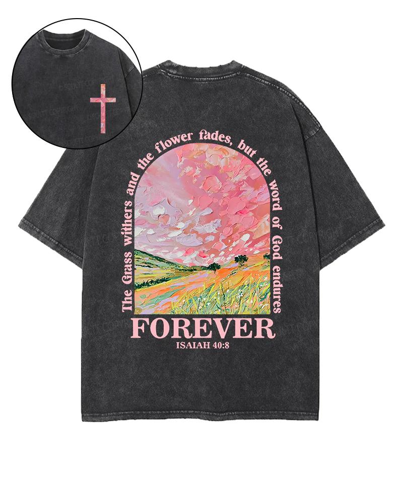 2026 Hot Sale FOREVER ISAIAH 40 8 Printed T-shirt Men Women Clothing Summer Short Sleeve Cotton Tshirt Vintage Y2k Washed Oversized Tees Tops