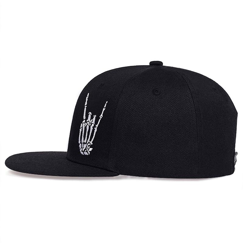 Unisex Skelett Finger Stickerei Hip-Hop Hüte Frühling Herbst Outdoor Verstellbar Lässig Baseballkappen Sonnenschutz Hut