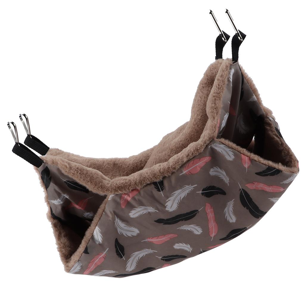 Small Pet Double Layer Hammock Soft and Comfortable Hamster Hanging Warm Bed with Fixed Metal Hook20x20cm   7.9x7.9in