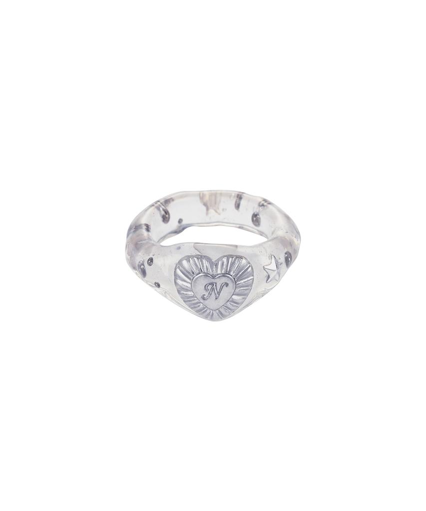 Nff Glaze Heart Ring-White