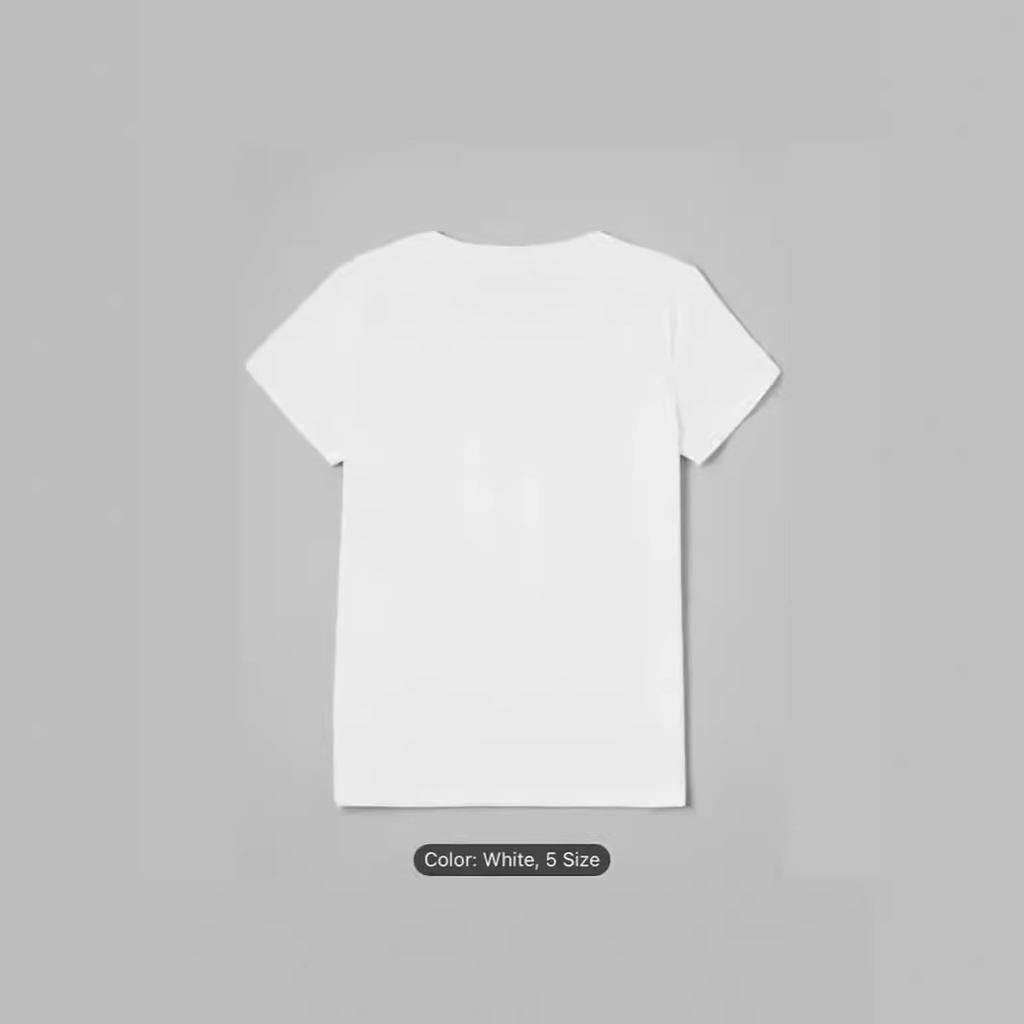 European and American spot printed crew neck T-shirt spring and summer casual short-sleeved crew neck top short-sleeved women's T-shirt