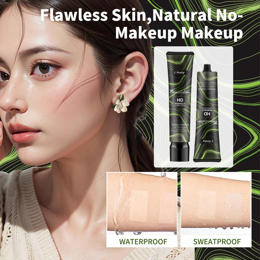  Waterproof Liquid Foundation 30g Concealer, Moisturizing, Suitable for All Skin Types