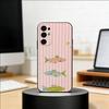 Three Color Striped Fish Phone Case Black Silicone Soft For Samsung S25,S24,S21,S22,S23,S30,Ultra,S20,Plus,Fe,Lite