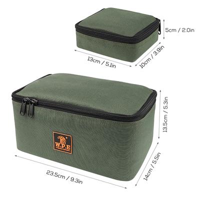 Borsa per attrezzatura da pesca con 4 buste per mulinello da pesca, borsa per riporre esche, attrezzatura da pesca