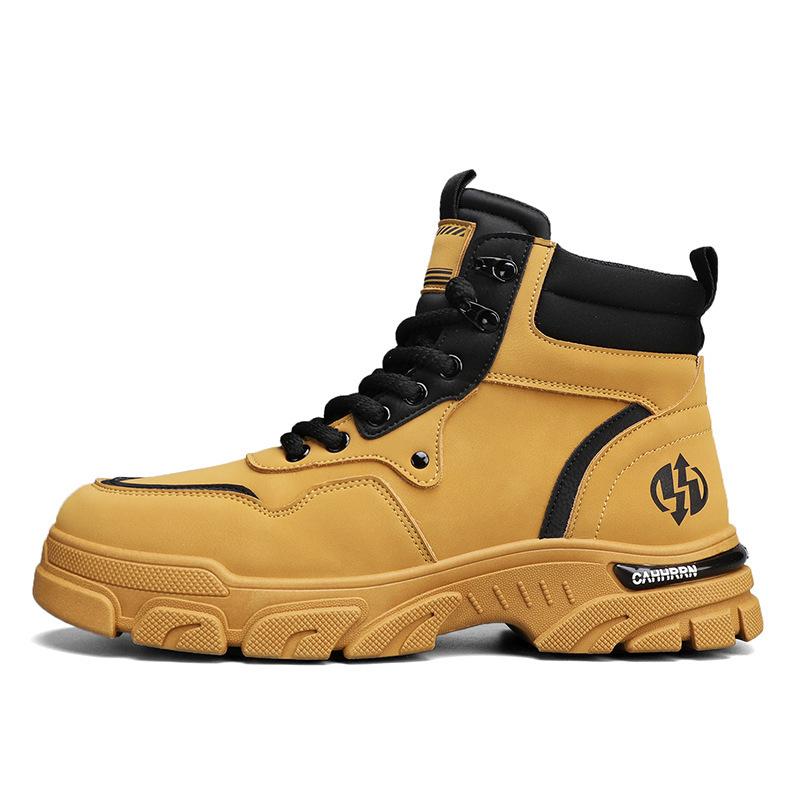 Autumn new Martin boots men's locomotive tooling boots thick-soled versatile high-top rhubarb boots trendy men's shoes