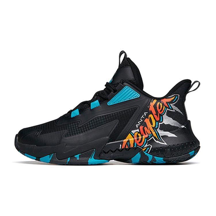 

Anta Shock Absorbing Non-Slip Wear-Resistant Breathable Sports Casual Shoes Kids Sneakers Black Blue 312211115A-1 36