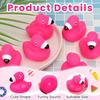 Personalized Name Flamingo Rubber Ducks Custom Text Pink Flamingo Duck Floating Squeaky Bath Toys Pool Party Birthday Party Deco