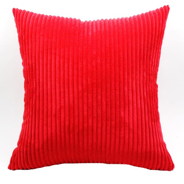 Supersoft Corduroy Cushion Cover Solid Striped Throw Pillow Covers Decorative Pillow Case for Sofa Bed Living Room Decoration