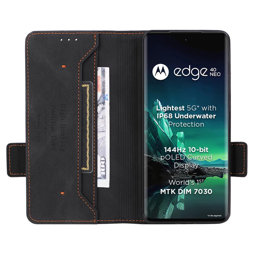 Motorola EDGE40 Neo 5G Flip Leather Protective Case - Unisex European/American Style