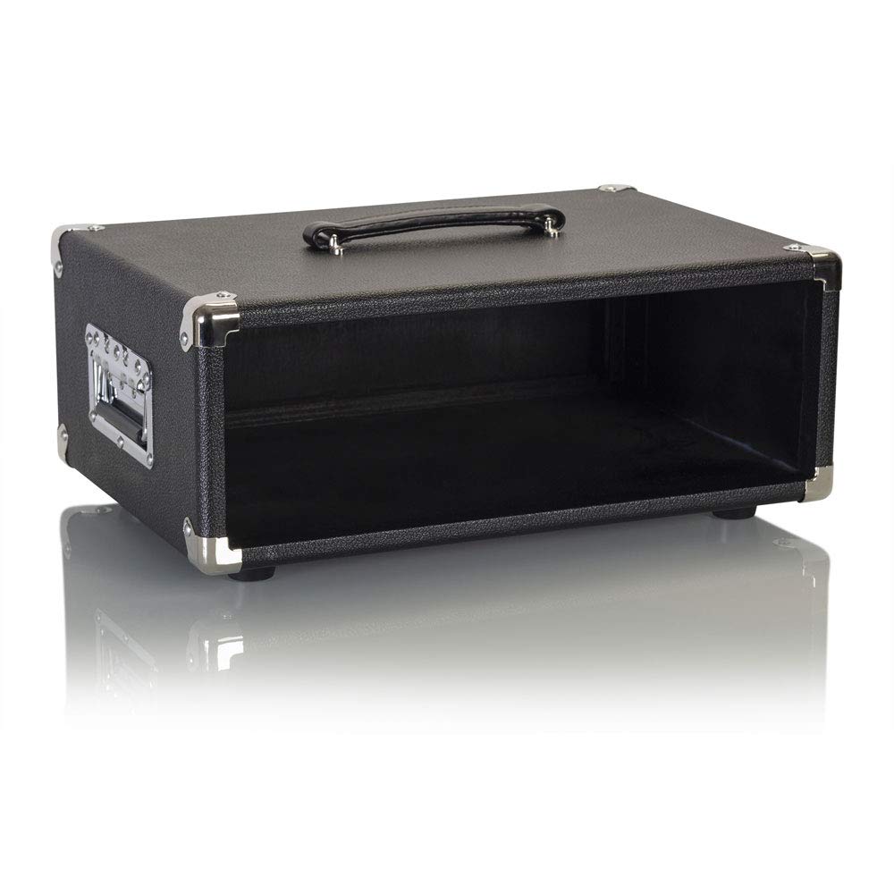 GATOR Rack Case Vintage Amp Style Retro Rack Series 3U Black GR-RETRORACK-3BK (Mounting Screws/washers Included) []