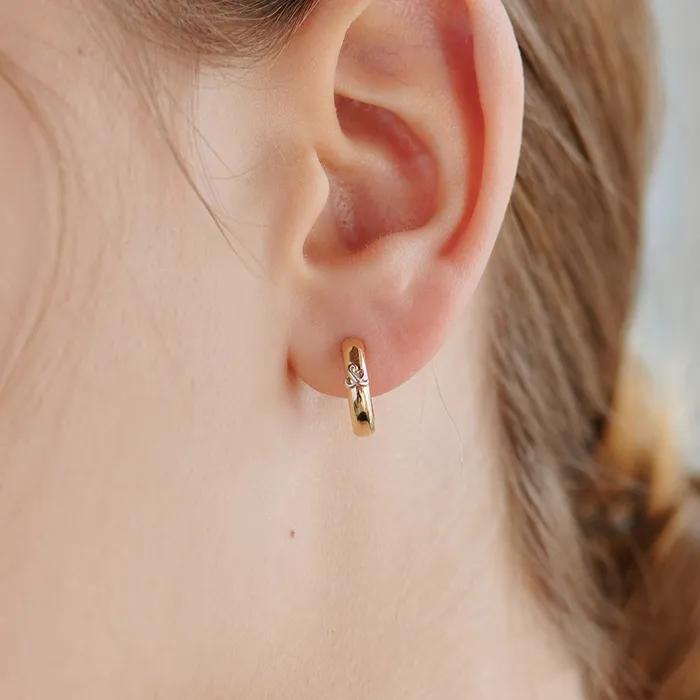 [Worn by Celebrities] [14K Gold] Iconic & Ring Earrings