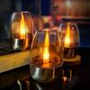 LED Solar Candle Flameless Rechargeable Courtyard Decoration Outdoor Wedding Party Waterproof Atmosphere Light Creative