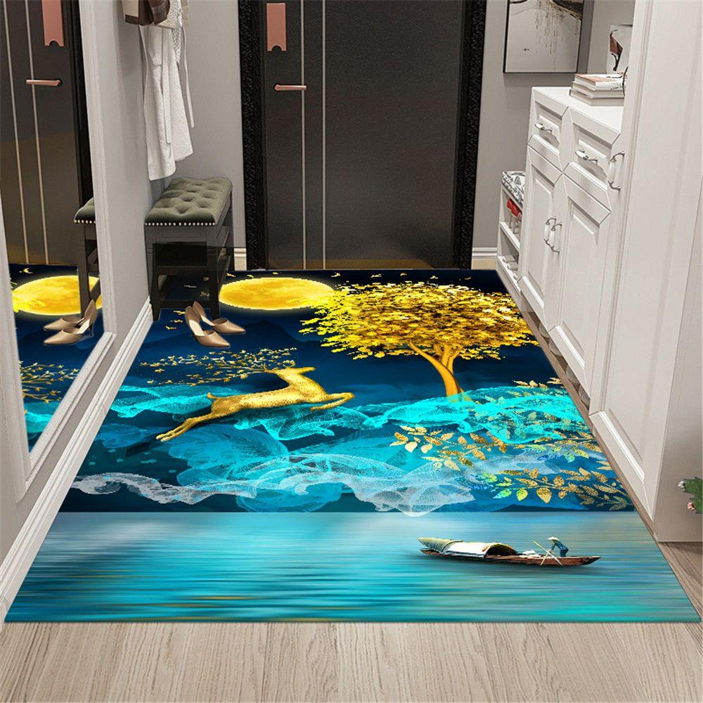 Entrance Mat Floor Mats Non-Slip Back Rubber Welcome Doormat Bathroom Kitchen Mat