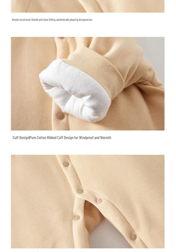 Autumn/Winter Newborn Thin Cotton Warm Romper Jumpsuit - Thickened Pajamas Onesie