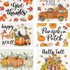 1PC Fall Pumpkin Placemats for Dining Table Autumn Thanksgiving Seasonal Holiday Decoration Rustic Washable Table Mats