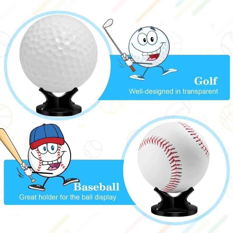 Baseball Display Stand for Baseball Golf Softball Tennis Balls Acrylic Small Balls Stand Holder Sport Balls Display Rack
